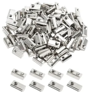 100 Pcs 2020 Series M3 Half Round Roll in Spring T Nuts, Roll in Spring Loaded T Nut for European Standard 20 Series 6mm T-Slot Aluminum Extrusion Profile