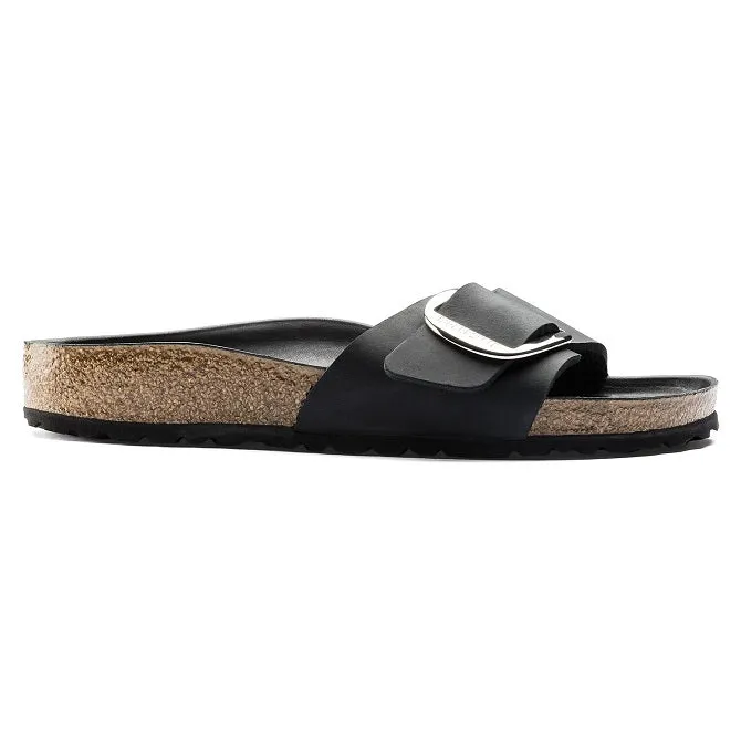 1006523 Madrid Big Buckle Oiled Leather Black
