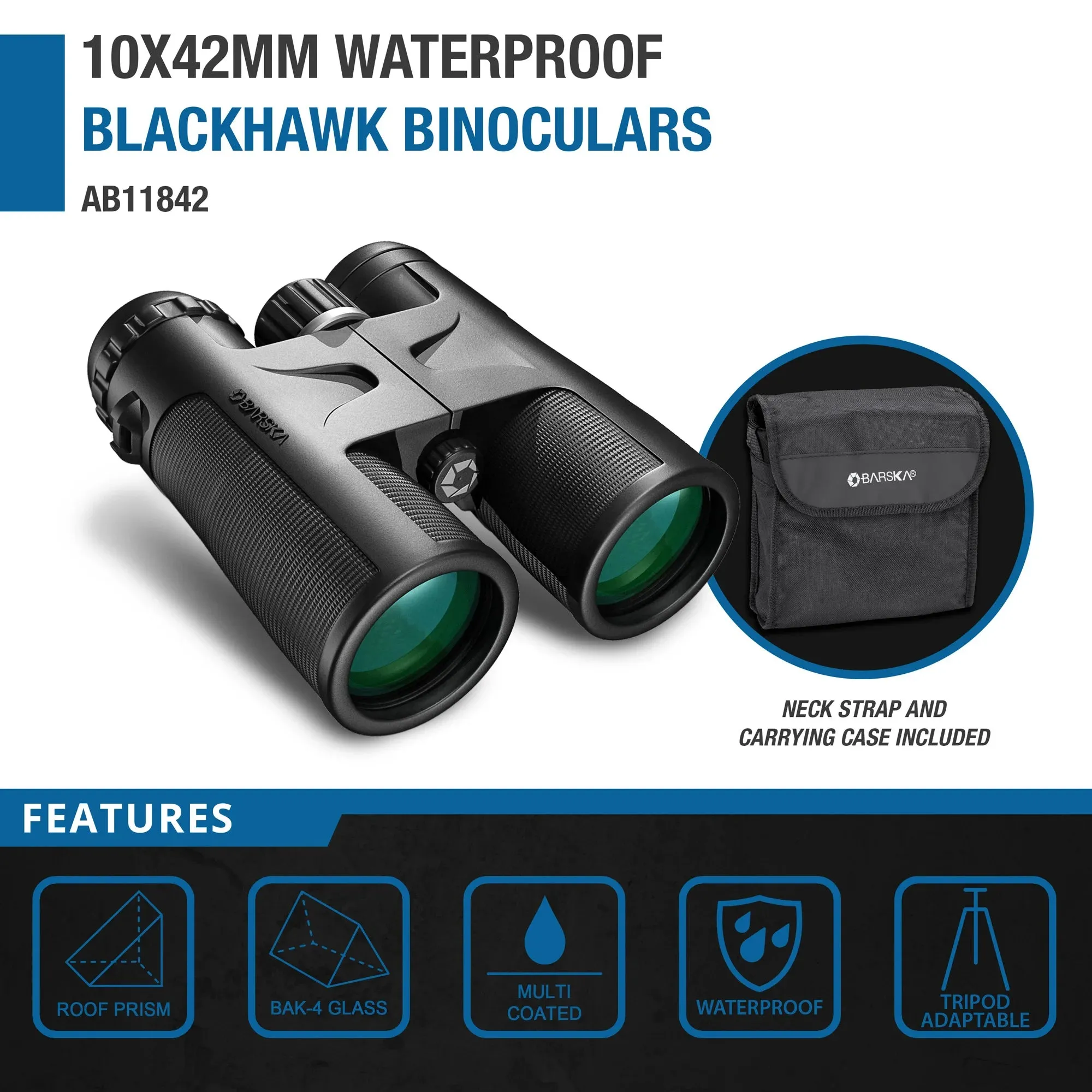 10x42mm Blackhawk Waterproof Binoculars | AB11842