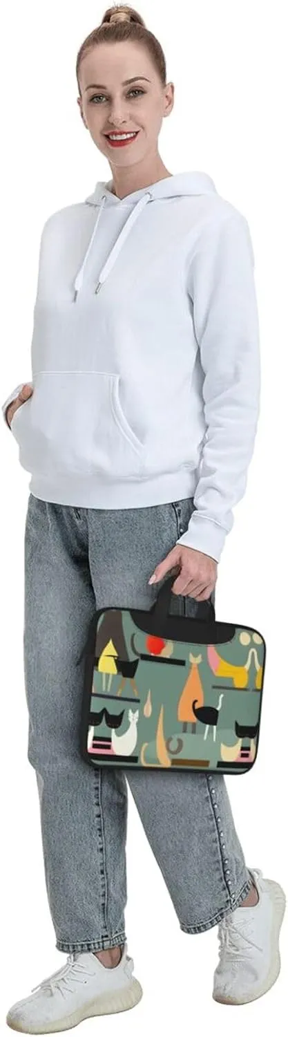 15.6-Inch Laptop Computer And Tablet Shoulder Bag Carrying Case,Business Casual,Music Note Patterns Print