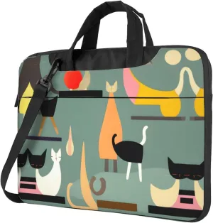 15.6-Inch Laptop Computer And Tablet Shoulder Bag Carrying Case,Business Casual,Music Note Patterns Print