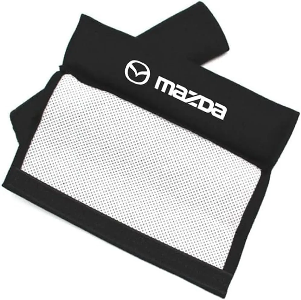 2 Pack Car Seat Belt Pads Cover for Mazda Biante 2008-2018, Seatbelt Shoulder Cover Cushion Seatbelt Strap Shoulder Strap Covers Travel Cushion Seat Belt Covers,Grey