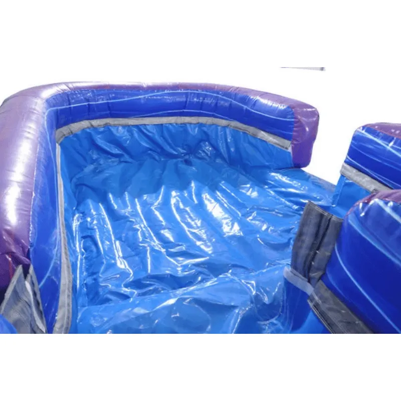 22'H 2-Lane Purple Screamer Slide w/ Slip n Splash