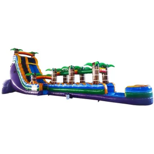 24ft Goombay Single Lane Inflatable Water Slide With Slip & Slide