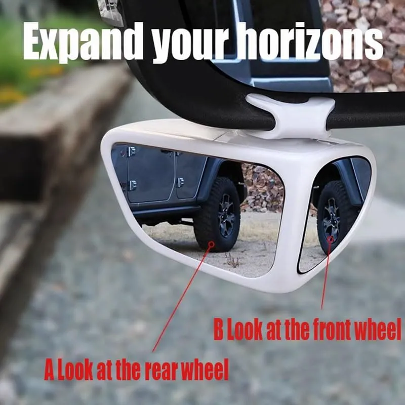 2PCS Car Blind Spot Mirror for Renault Scenic/Grand Scénic/Xmod IV III II I J9 R9 JZ JM JA 2000-2013 2014-2024, Double Mirror Design Wide Angle Adjustable Angle Reversing Auxiliary Mirror