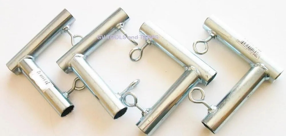 4pc 1 3/8" 2 Way L Shaped Slider Canopy Fitting (FVOL) - Fits 1 3/8" EMT Pipe or Chain Link Fencing Top Rail That has an Outer Diameter of 1 5/16"