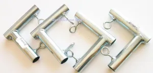 4pc 1 3/8" 2 Way L Shaped Slider Canopy Fitting (FVOL) - Fits 1 3/8" EMT Pipe or Chain Link Fencing Top Rail That has an Outer Diameter of 1 5/16"