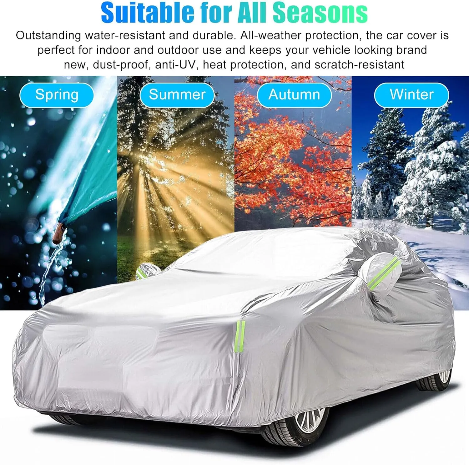 5-Layer All-Weather Waterproof Light-Weight Car Cover for Acura TL.Full Car Cover Outdoor Waterproof Sun Rain Snow Hail Protection,with a Free Storage Bag (Silver 1995-1998)