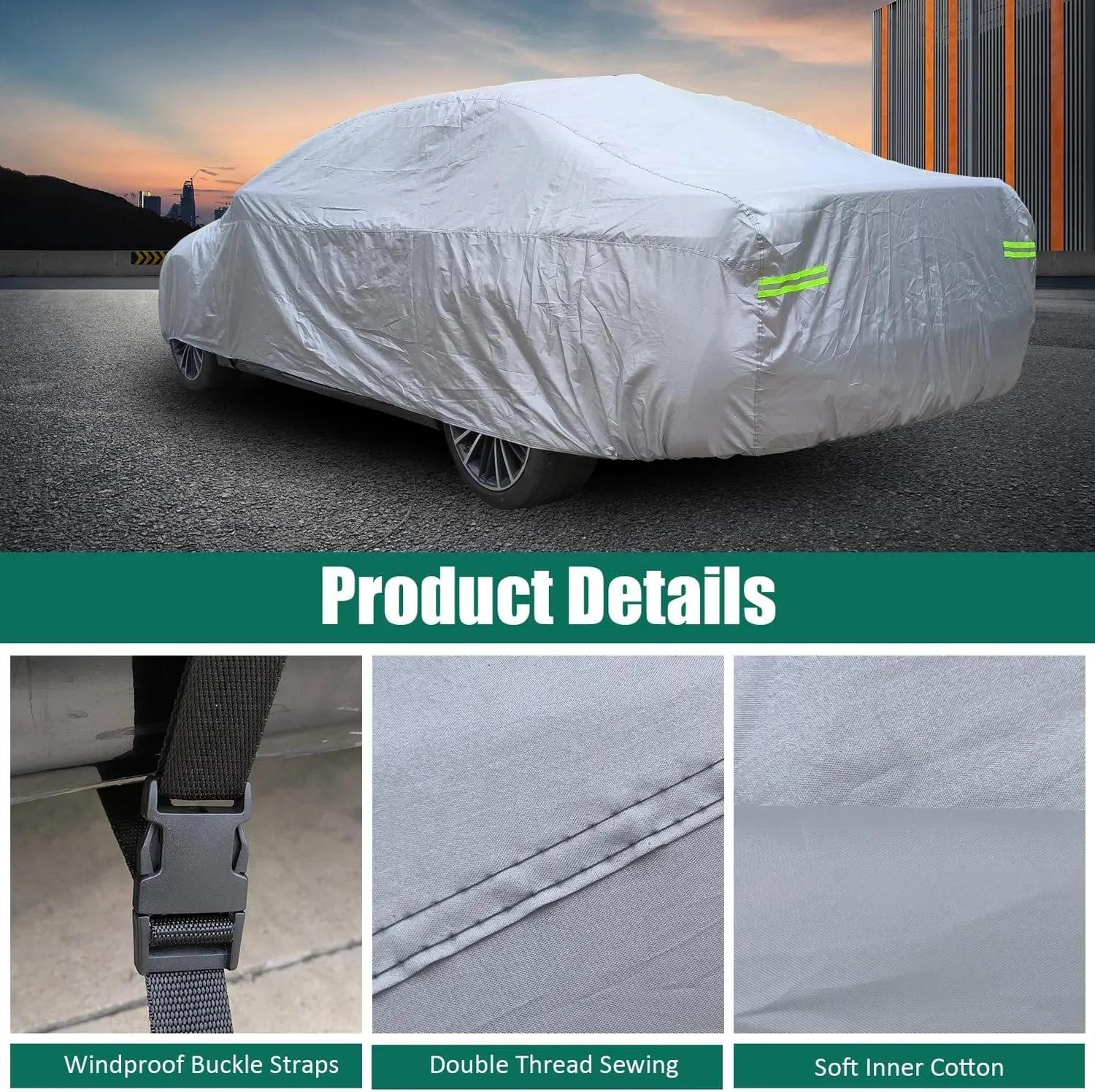 5-Layer All-Weather Waterproof Light-Weight Car Cover for Acura TL.Full Car Cover Outdoor Waterproof Sun Rain Snow Hail Protection,with a Free Storage Bag (Silver 1995-1998)