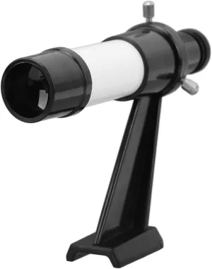 5X Astronomical Telescope Finder Scope, Portable 5x24 Finder Scope with Inline Base Stand, Portable Crosshair Telescope Finderscope for Initial Positioning