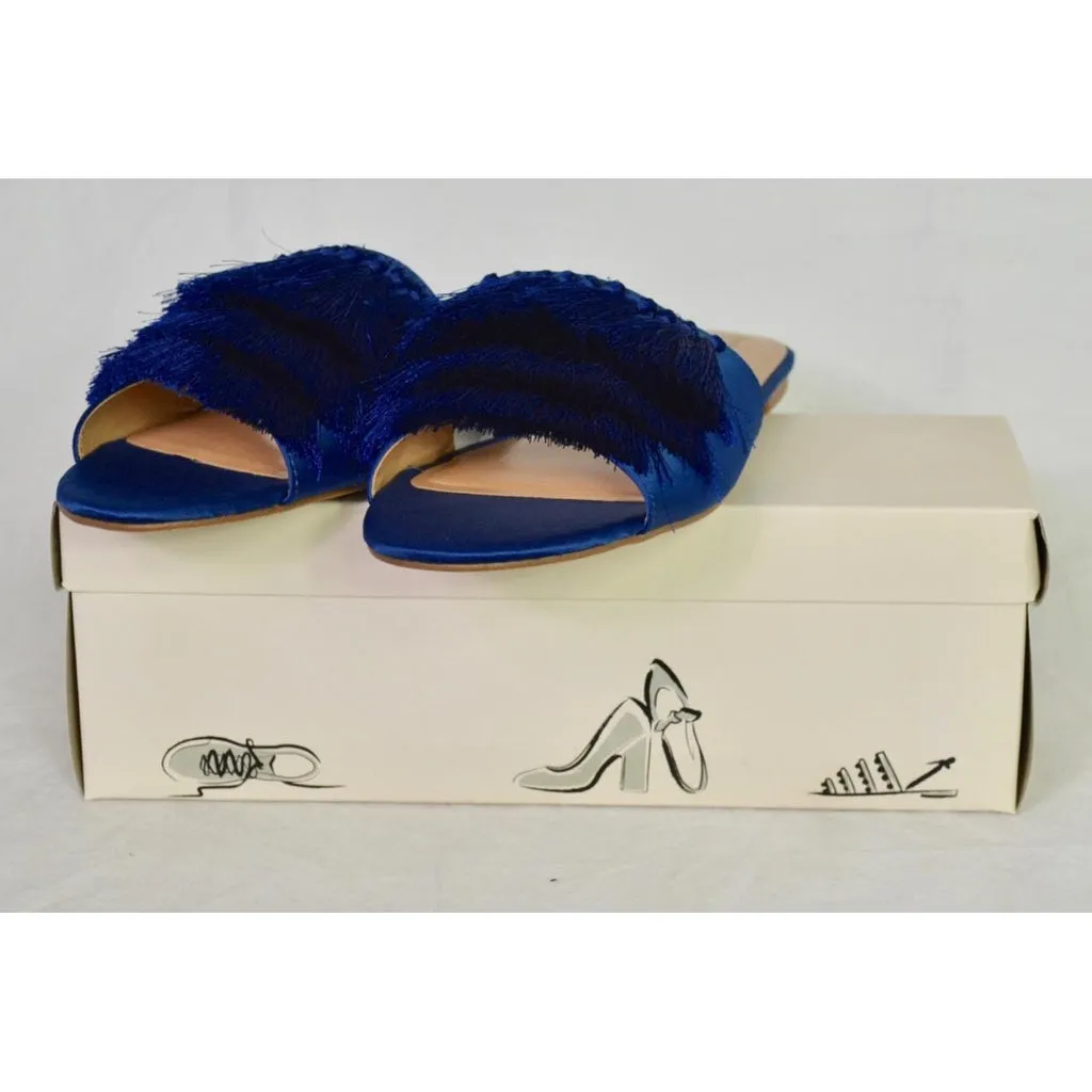 A New Day Women's Benetta Tassel Slide Sandals Navy Blue 8