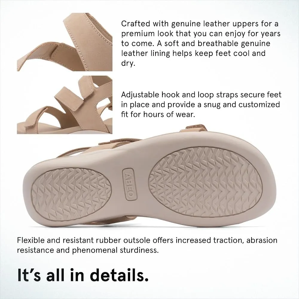 ABEO Women's Oasis Sandals | Orthopedic Arch Support | Plantar Fasciitis Relief | Comfortable Wedge Sandals - Blue