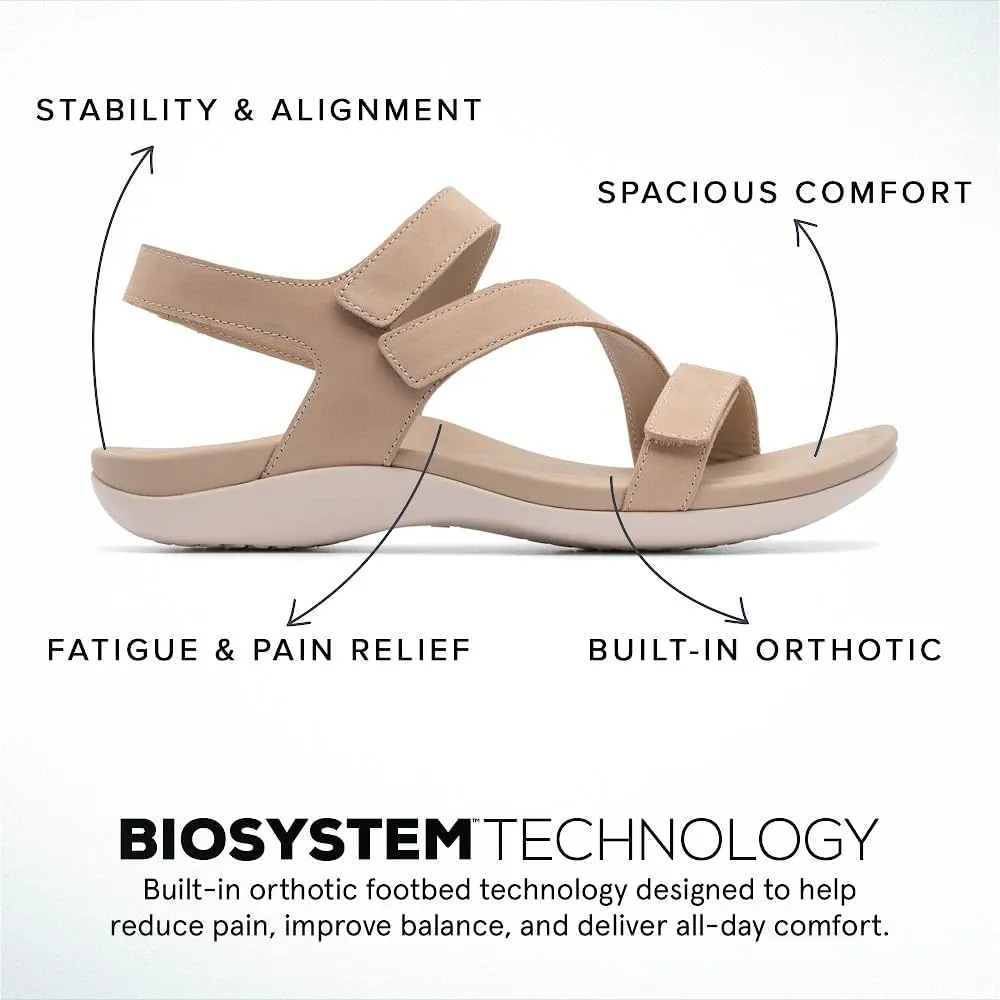 ABEO Women's Oasis Sandals | Orthopedic Arch Support | Plantar Fasciitis Relief | Comfortable Wedge Sandals - Blue