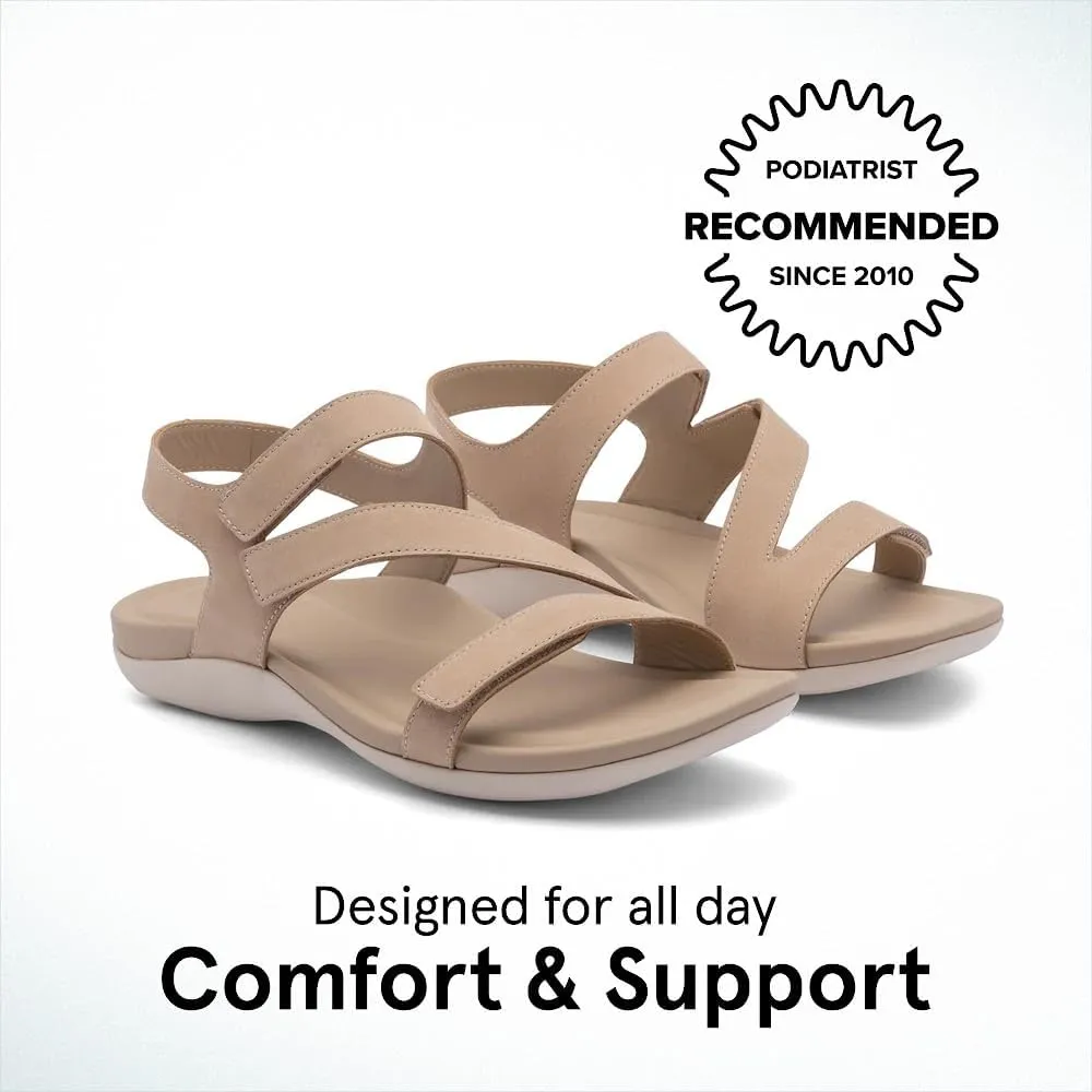 ABEO Women's Oasis Sandals | Orthopedic Arch Support | Plantar Fasciitis Relief | Comfortable Wedge Sandals - Blue