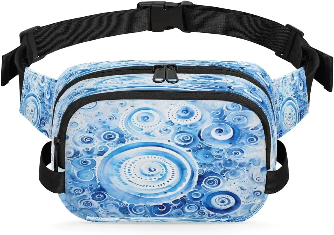 Abstract Beauty Boho Prints Fanny Packs for Women Men Waterproof Waist Bag with Adjustable Strap Belt Bag for Travel Running Hiking