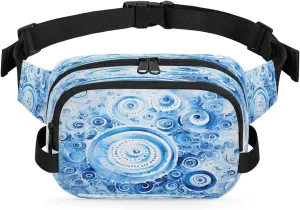 Abstract Beauty Boho Prints Fanny Packs for Women Men Waterproof Waist Bag with Adjustable Strap Belt Bag for Travel Running Hiking