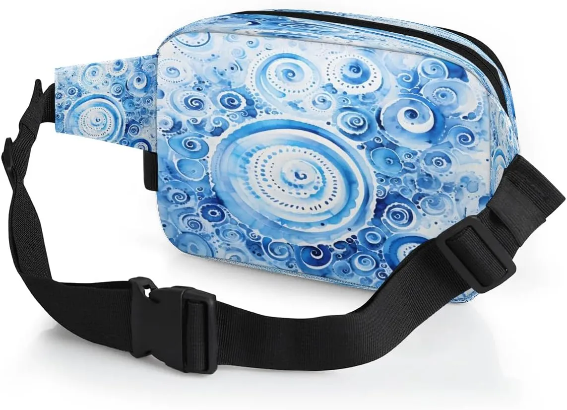 Abstract Beauty Boho Prints Fanny Packs for Women Men Waterproof Waist Bag with Adjustable Strap Belt Bag for Travel Running Hiking