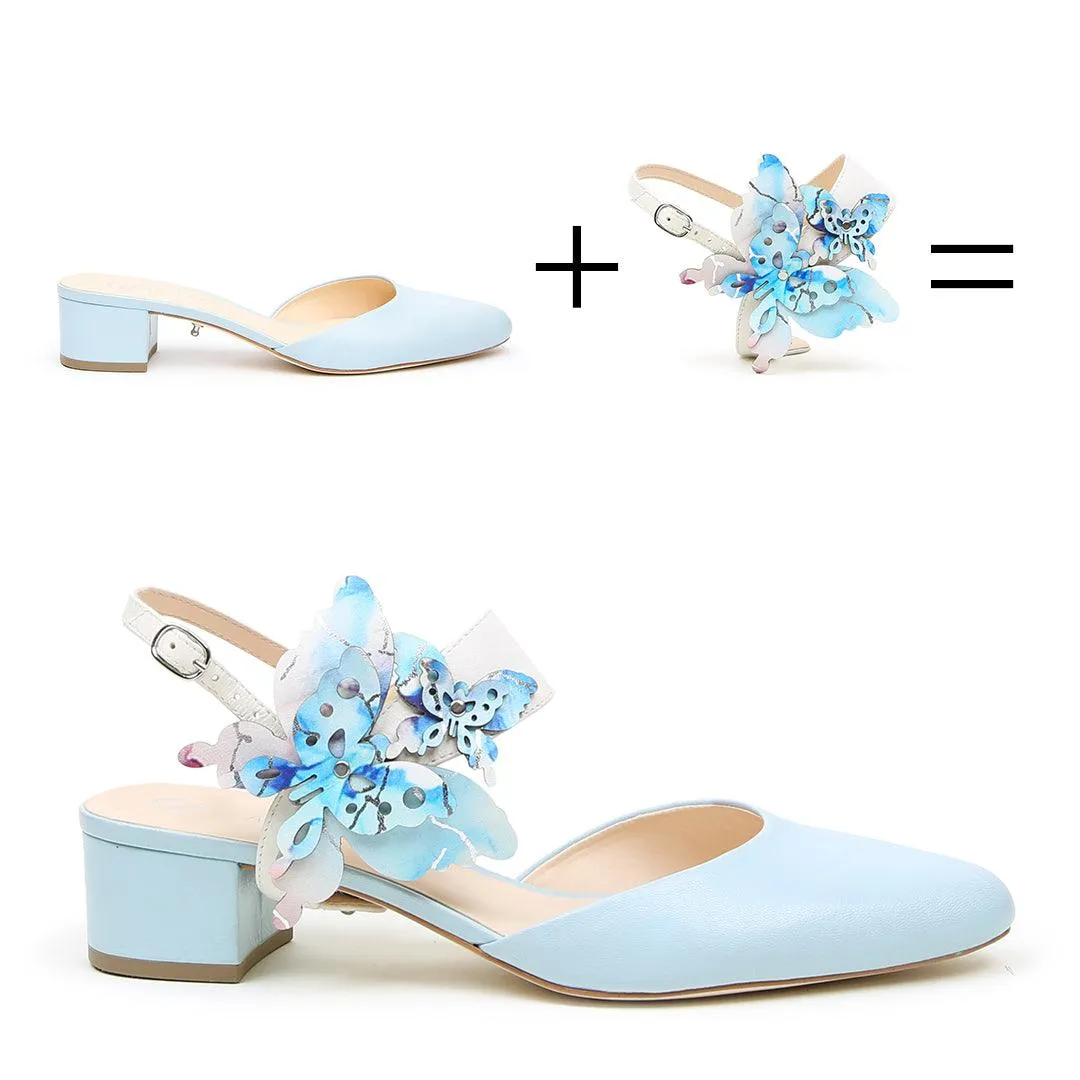Agate Blue Slide   Butterfly Elsie Strap