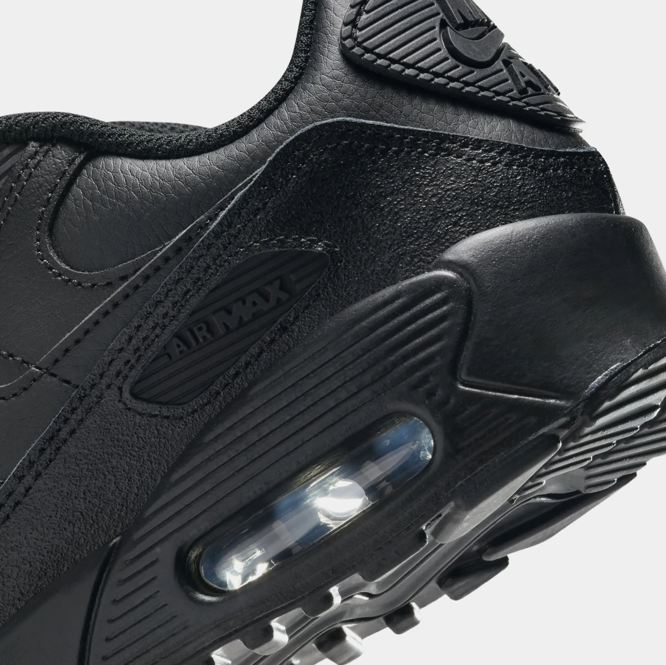 Air Max 90 LTR Grade School running Shoes (Black/Black)