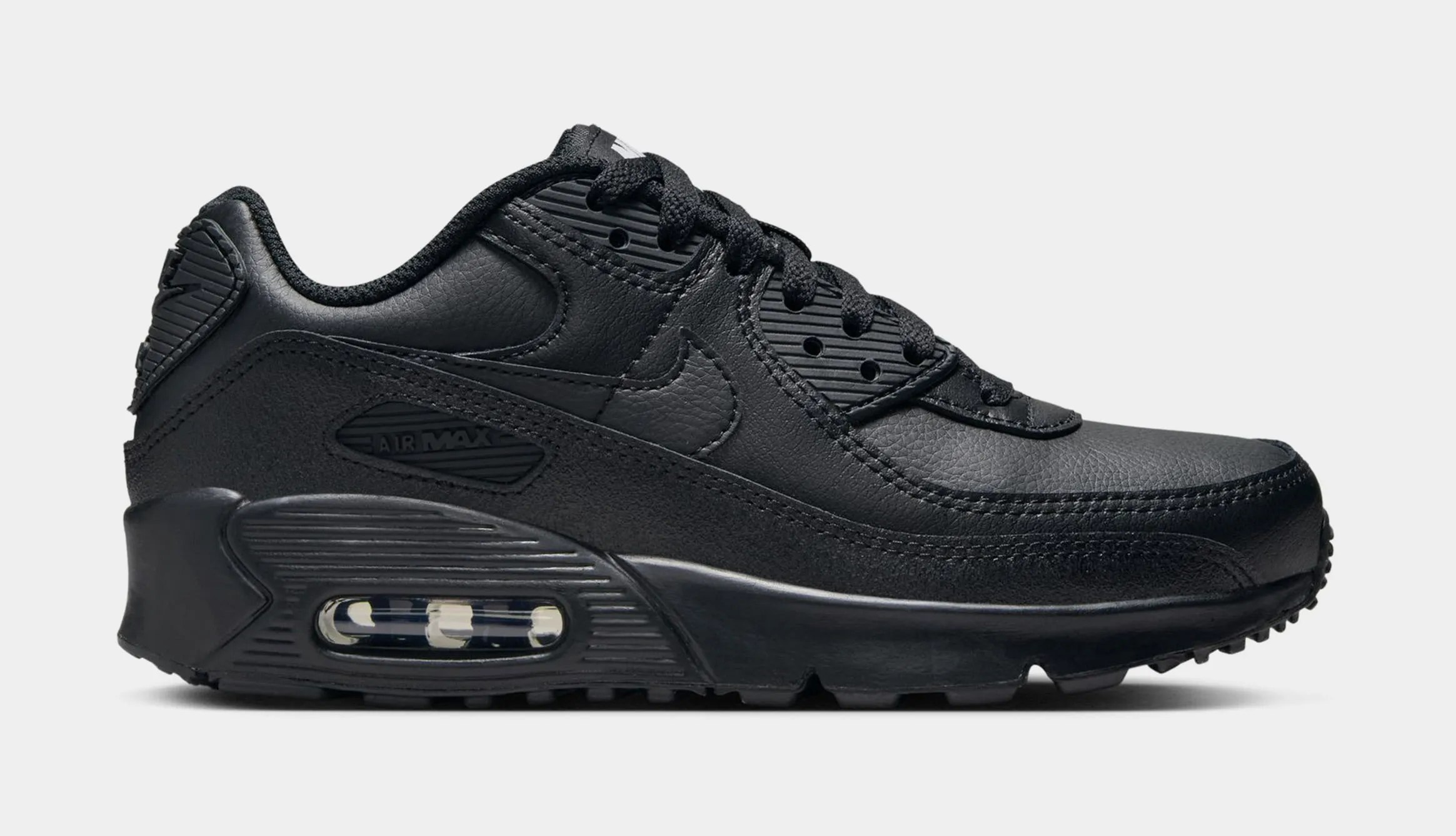 Air Max 90 LTR Grade School running Shoes (Black/Black)