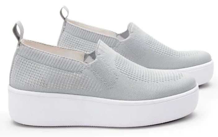 Alegria Grey Qaravan TRAQ Q-Sport Flatform Fitness Womens Loafer QRV-5030