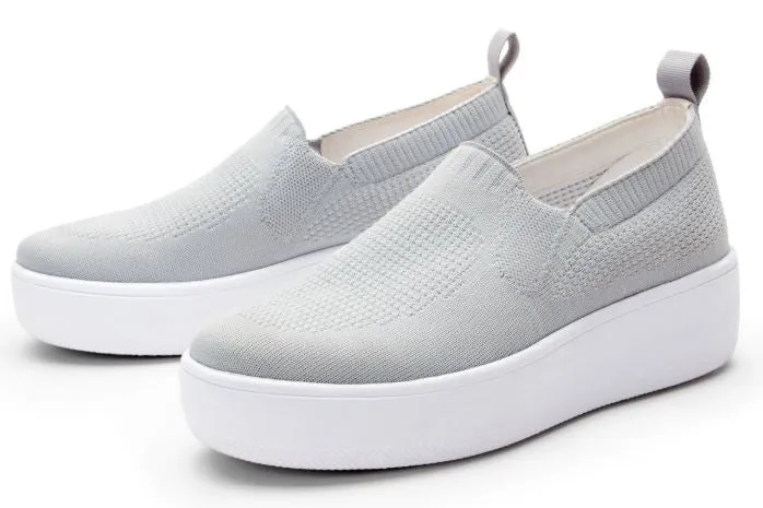 Alegria Grey Qaravan TRAQ Q-Sport Flatform Fitness Womens Loafer QRV-5030