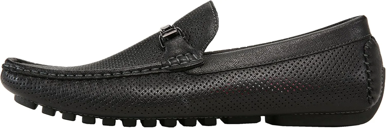 Amali Cola - Driving Moccasins for Men – Mens Slip On Loafers, Moccasins, Slip-on Dress Shoes - Driving Loafers with Matching Color Bit
