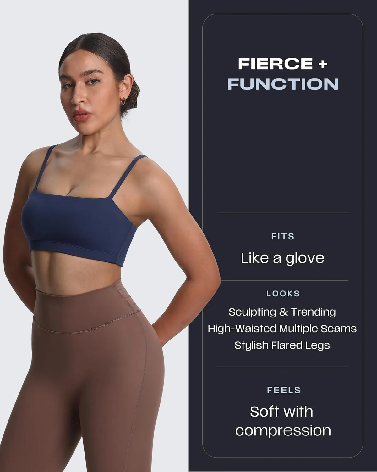 Aoxjox Flare Leggings for Women Trinity Tummy Control High Waisted Wide Leg Yoga Pants 29"/31"/33"