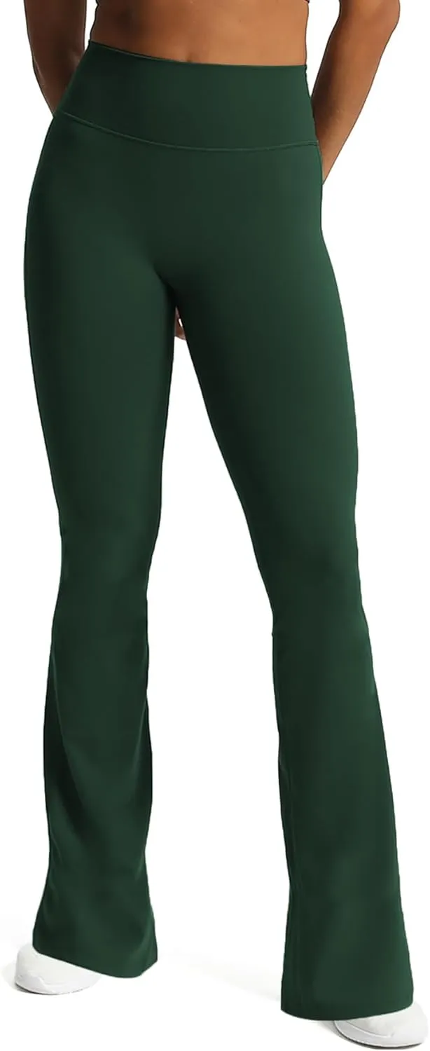 Aoxjox Flare Leggings for Women Trinity Tummy Control High Waisted Wide Leg Yoga Pants 29"/31"/33"