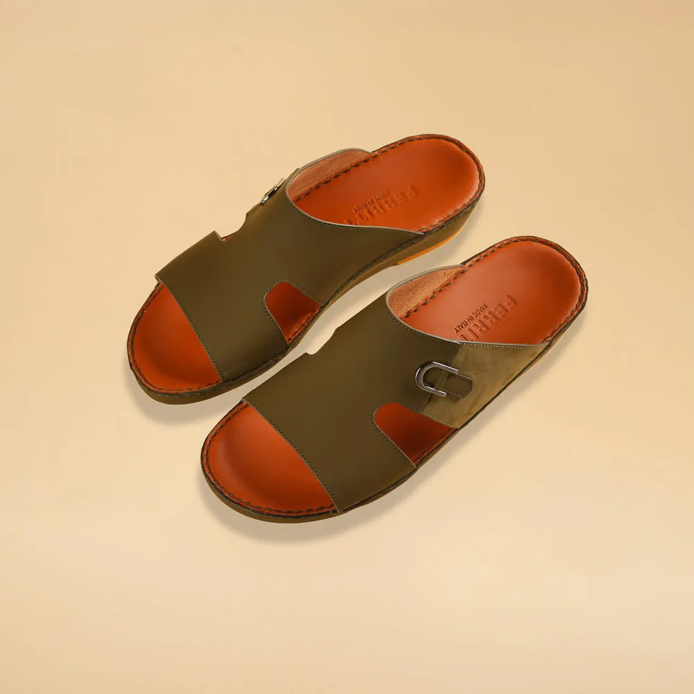 Arabic Sandal – Calf Matt with Suede 3222