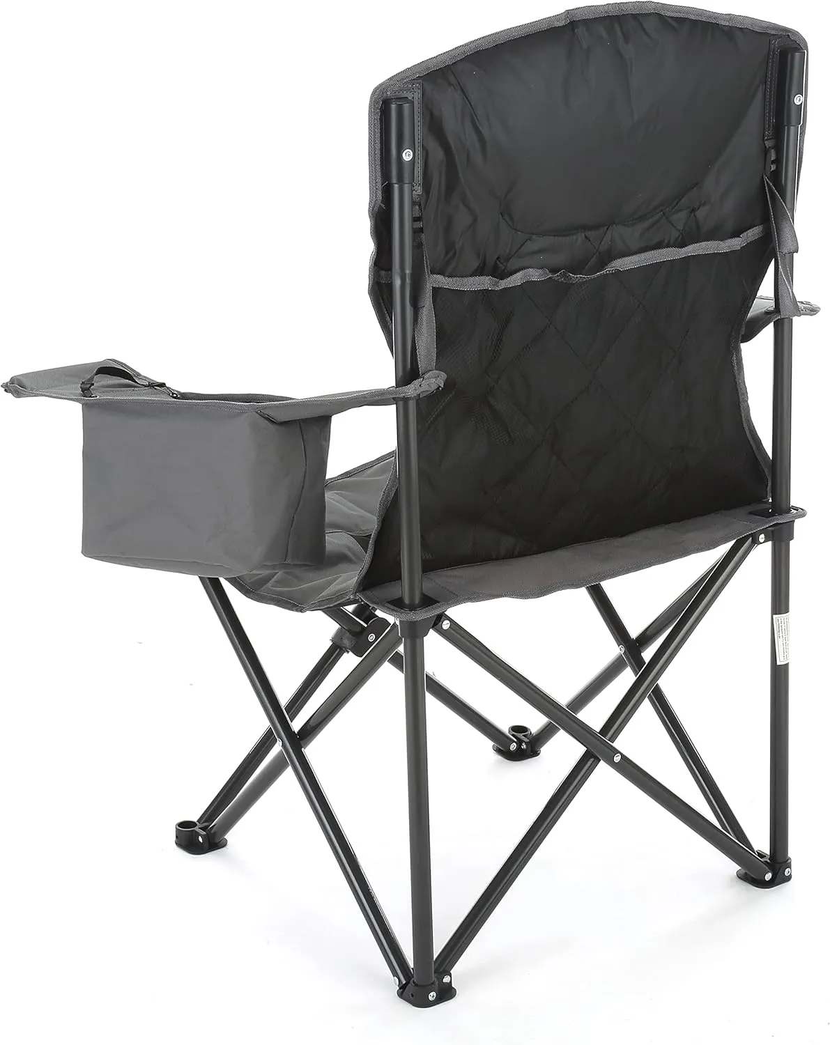 ARROWHEAD OUTDOOR Portable Folding Camping Quad Chair w/ 6-Can Cooler, Cup & Wine Glass Holders, Heavy-Duty Carrying Bag, Padded Armrests, Headrest & Seat, Supports up to 550lbs, USA-Based Support