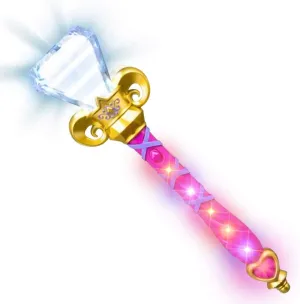 ArtCreativity Multi-Color Spinning Diamond Wand with LED Handle, 14" Purple Light Up Princess Wand for Kids, Batteries Included, Fun Pretend Play Prop, Best Birthday Gift for Kids