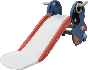 Astronaut Theme Kids Slide: Multi-Purpose Indoor/Outdoor Playset with Basketball Hoop for Toddlers Age 1-3, Excellent Stability, Safe Playing, for Birthdays and Holidays (Red-Blue)