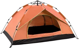 Automatic Pop Up Tent Family Camping Tent 2-3-4 Person Portable Tent Spring Type Fast Open Waterproof Windproof for Camping Hiking Mountaineering