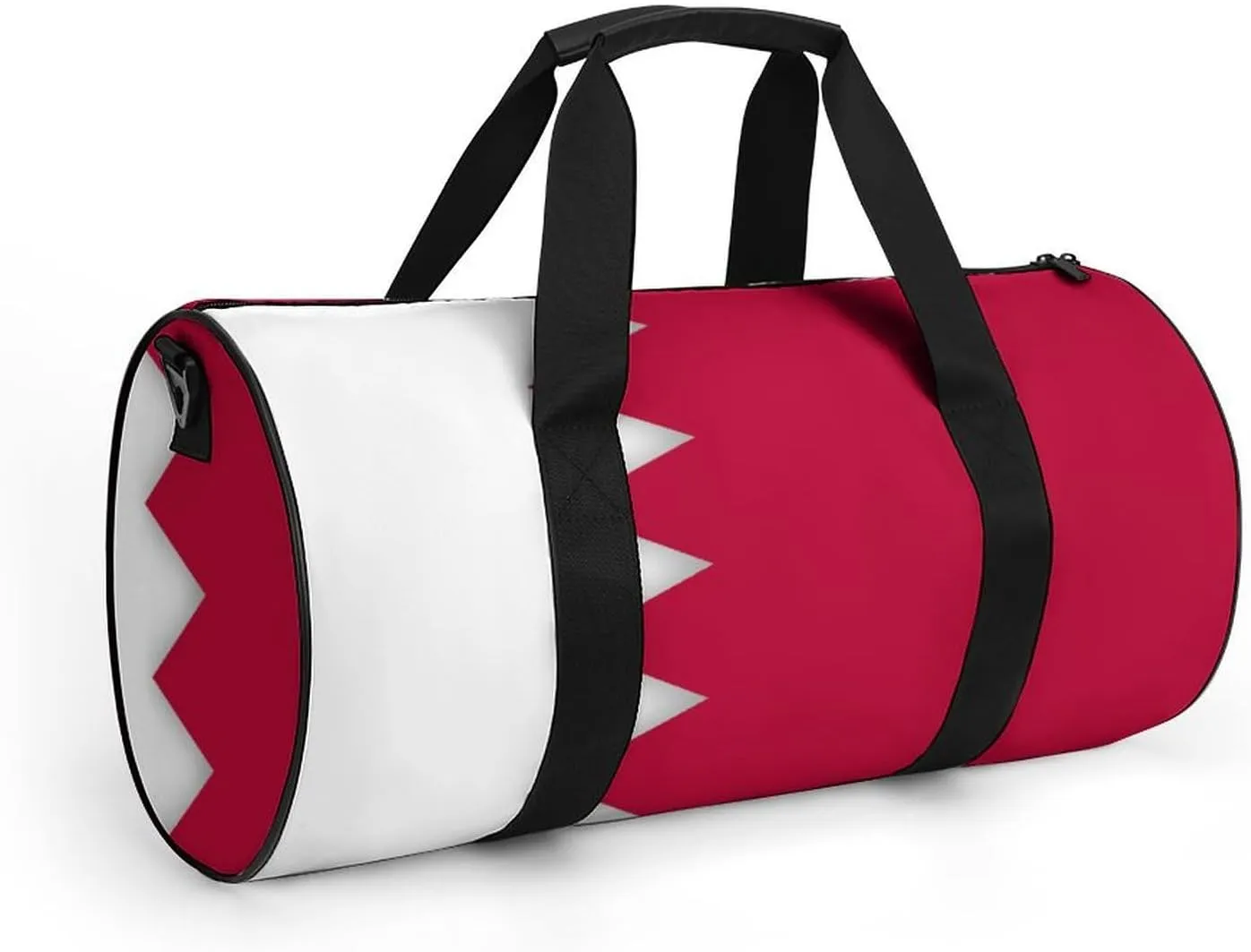 Bahrain Flag Sports Duffel Bag for Boys Girls with Dry Wet Separation Overnight Gym Bag