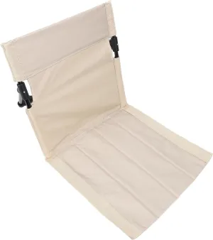 Beach Floor Chair, Breathable Aluminum Tube Folding Adjustable Back Support Portable Camping Floor Chair for Fishing (Khaki)
