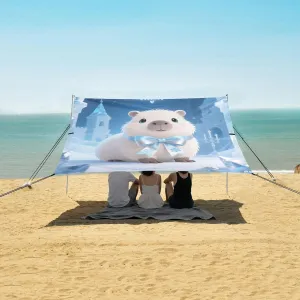 Beach Shade Tent with UPF50  UV Protection,Capybara Snow Castle Lightweight Camping Sun Shelter for Outdoor,Camping Trips, Fishing, Backyard,Picnics,Easy Set Up and Carry 9x10.5 FT