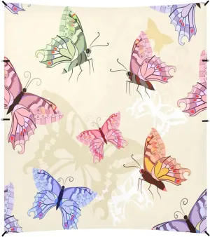 Beautiful Butterflies Beach Tent Camping Sun Shelters Portable Outdoor Canopy Sun Shade for Camping Trips Fishing Backyard Fun or Picnics Easy Setup with Carrying Bag