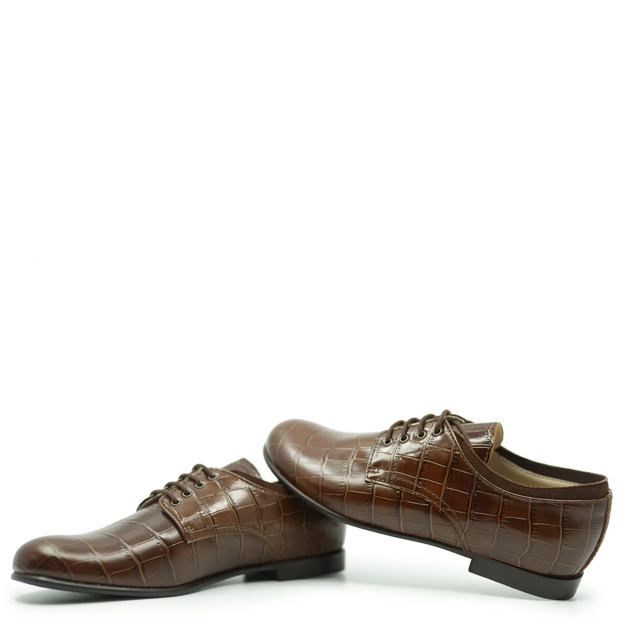 Beberlis Cognac Croc Derby