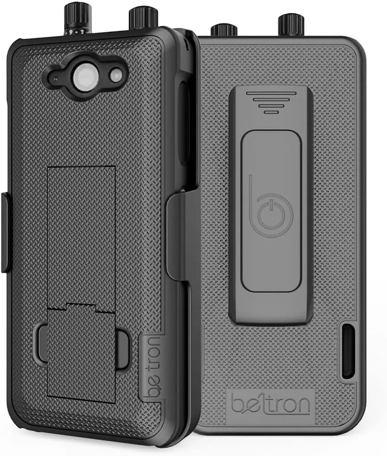 BELTRON Sonim XP5 Plus Case with Holster, Heavy Duty Belt Swivel Clip for Sonim XP5Plus (AT&T FirstNet XP5900) - Secure Fit & Built-in Kickstand (Industrial Strength) - Black