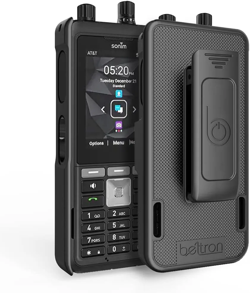 BELTRON Sonim XP5 Plus Case with Holster, Heavy Duty Belt Swivel Clip for Sonim XP5Plus (AT&T FirstNet XP5900) - Secure Fit & Built-in Kickstand (Industrial Strength) - Black