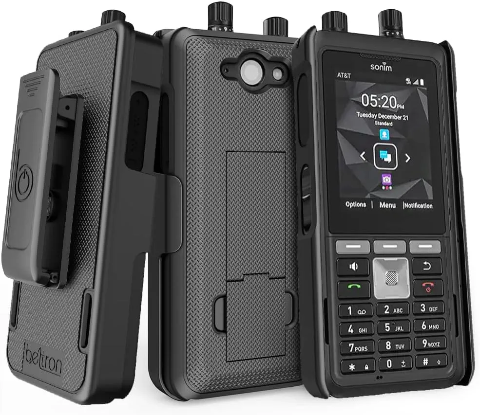 BELTRON Sonim XP5 Plus Case with Holster, Heavy Duty Belt Swivel Clip for Sonim XP5Plus (AT&T FirstNet XP5900) - Secure Fit & Built-in Kickstand (Industrial Strength) - Black