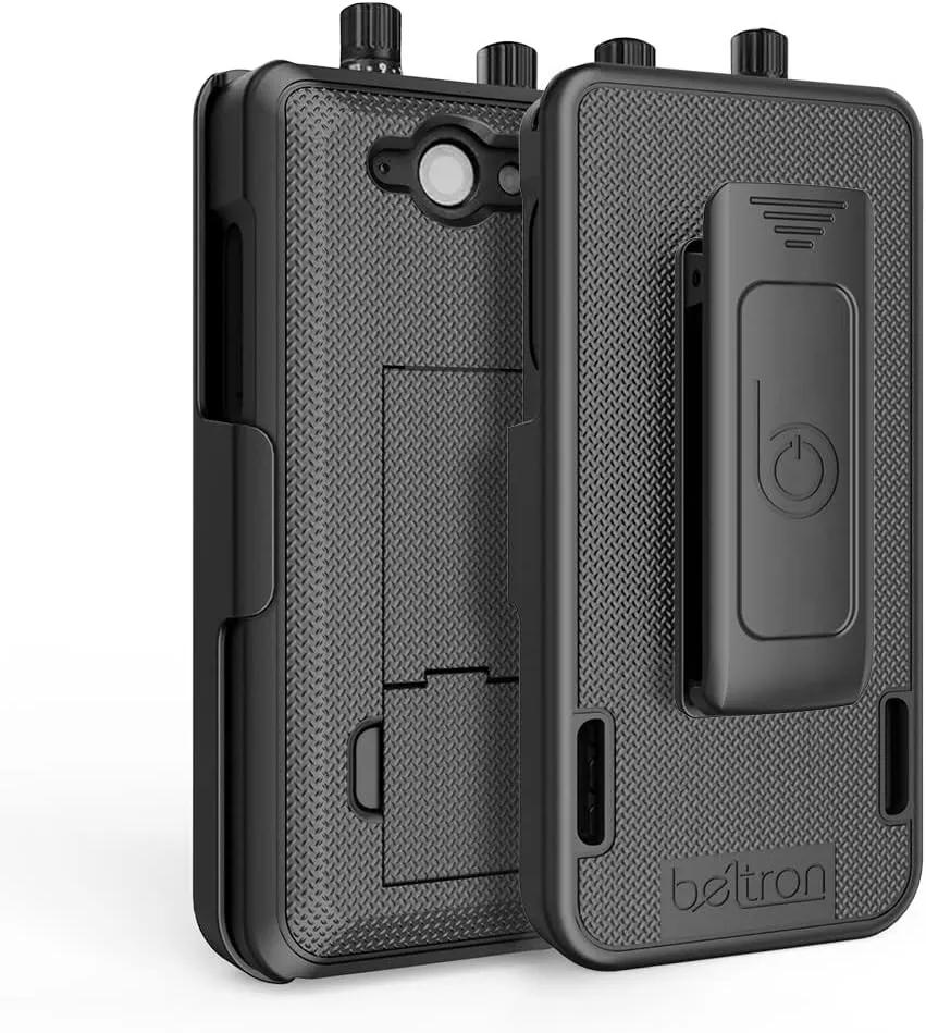 BELTRON Sonim XP5 Plus Case with Holster, Heavy Duty Belt Swivel Clip for Sonim XP5Plus (AT&T FirstNet XP5900) - Secure Fit & Built-in Kickstand (Industrial Strength) - Black