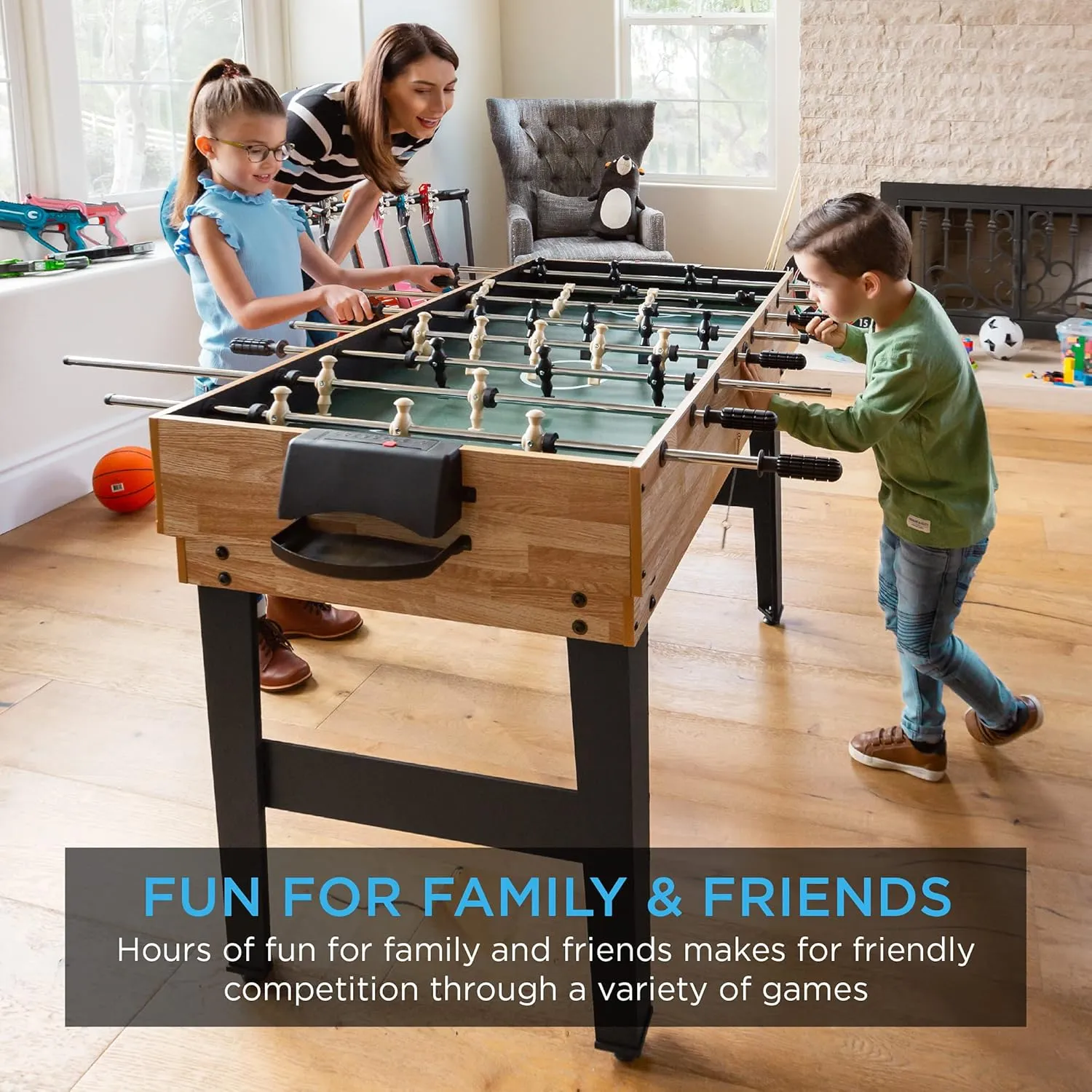 Best Choice Products 2x4ft 10-in-1 Combo Game Table Set for Home, Game Room, Friends & Family w/Hockey, Foosball, Pool, Shuffleboard, Ping Pong, Chess, Checkers, Bowling, and Backgammon