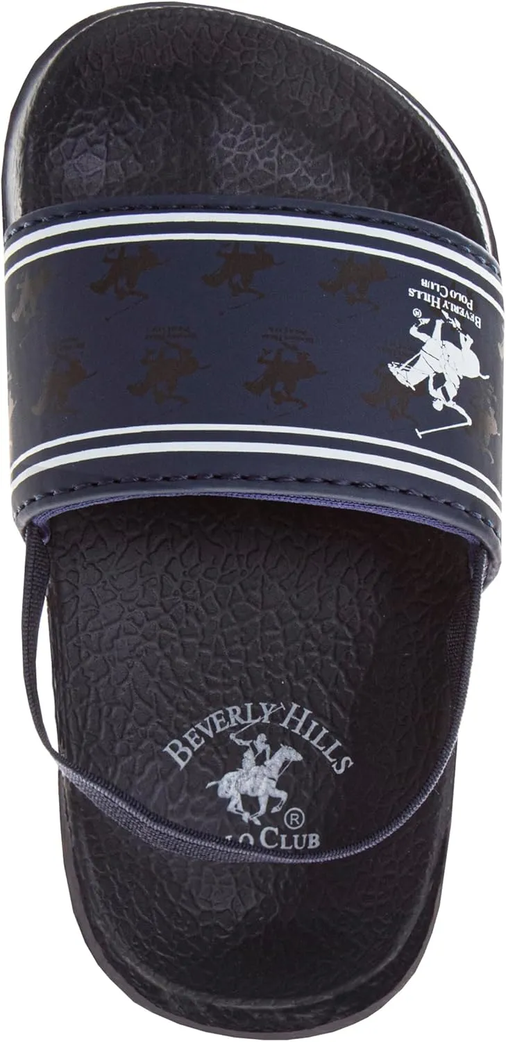 Beverly Hills Polo Club Boy's Slides Comfortable Non-Slip Sandals (Toddler-Big Kid)