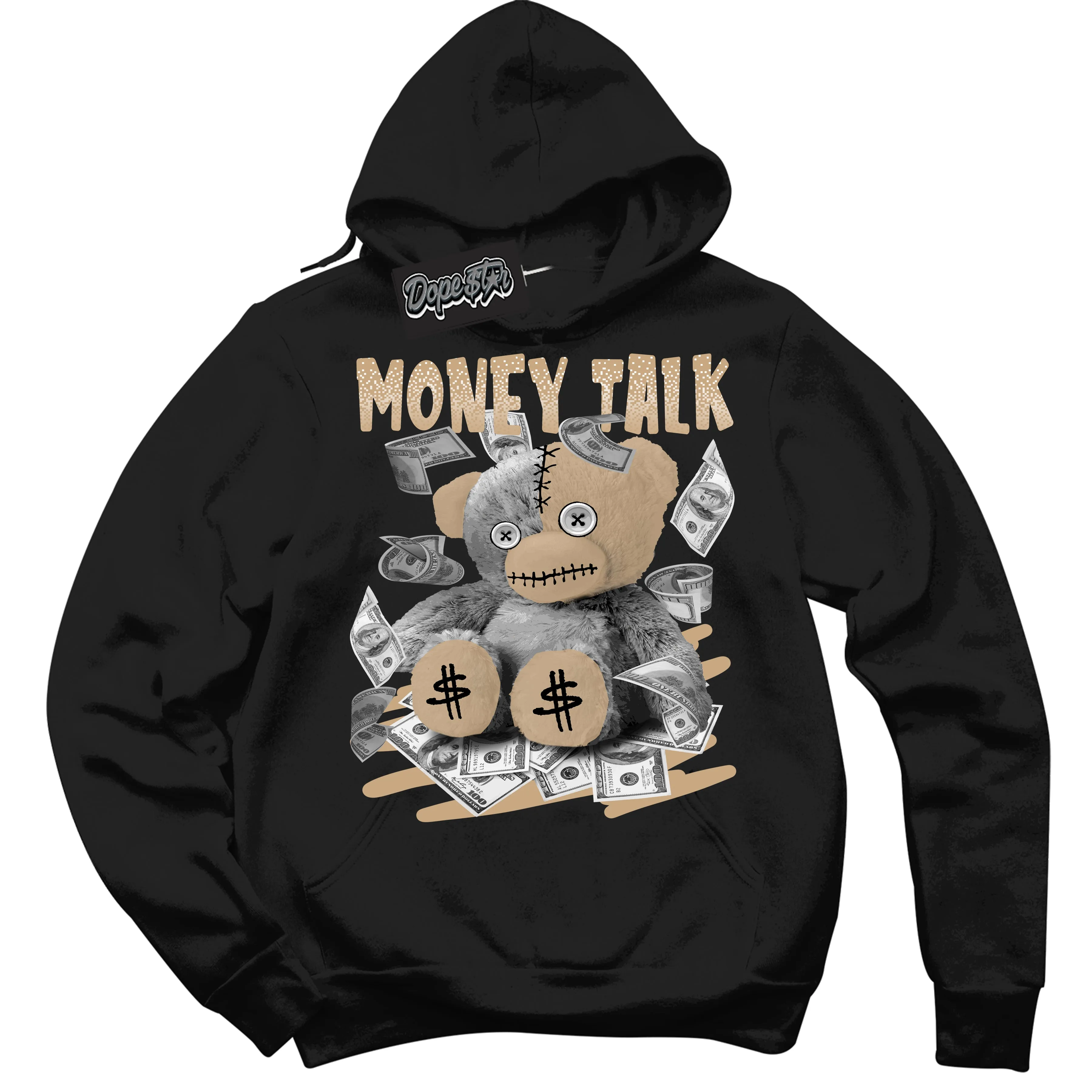 Black Anthracite Sesame Dunk Sneaker Hoodie Money Talk Bear Graphic