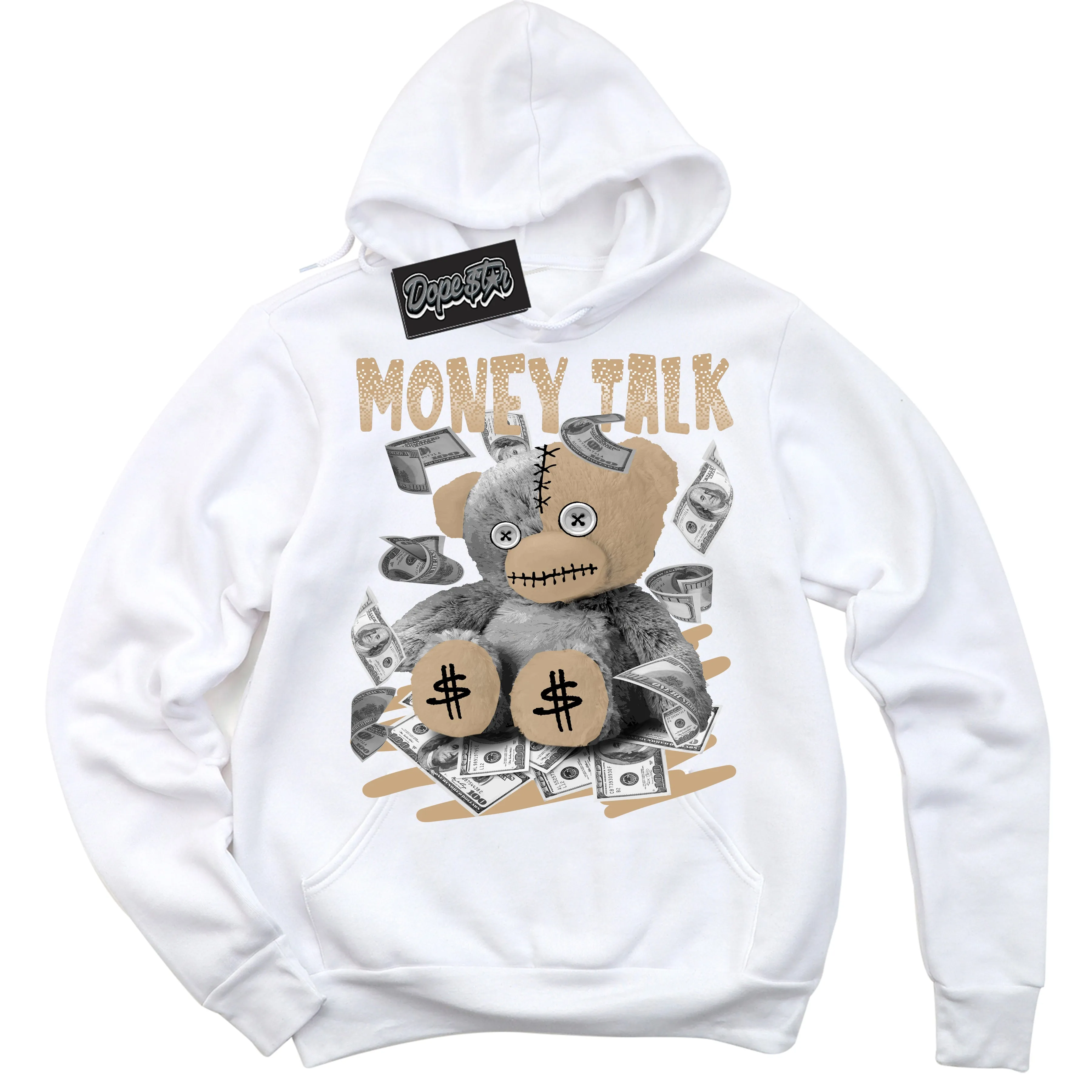Black Anthracite Sesame Dunk Sneaker Hoodie Money Talk Bear Graphic