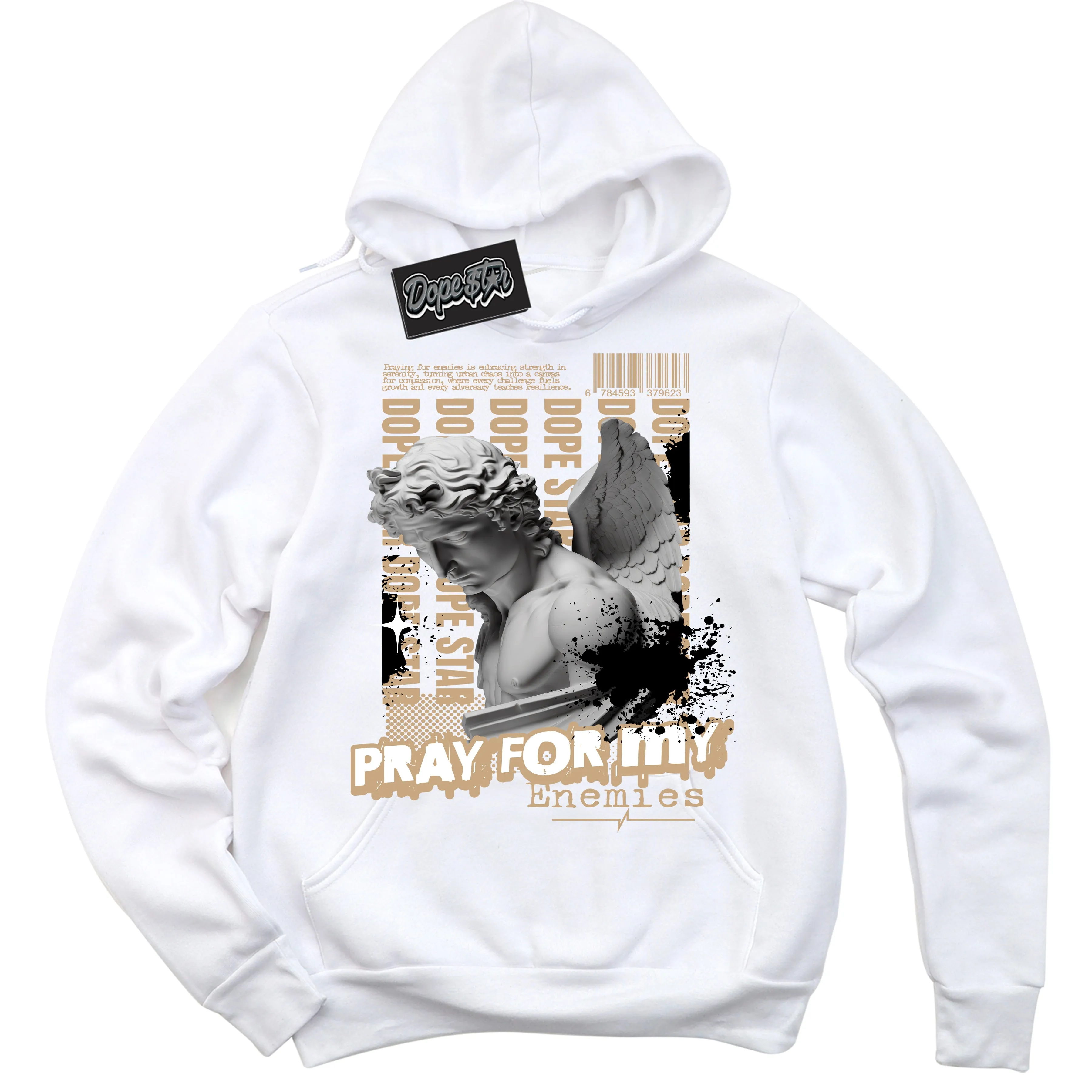 Black Anthracite Sesame Dunk Sneaker Hoodie Pray Enemies Graphic