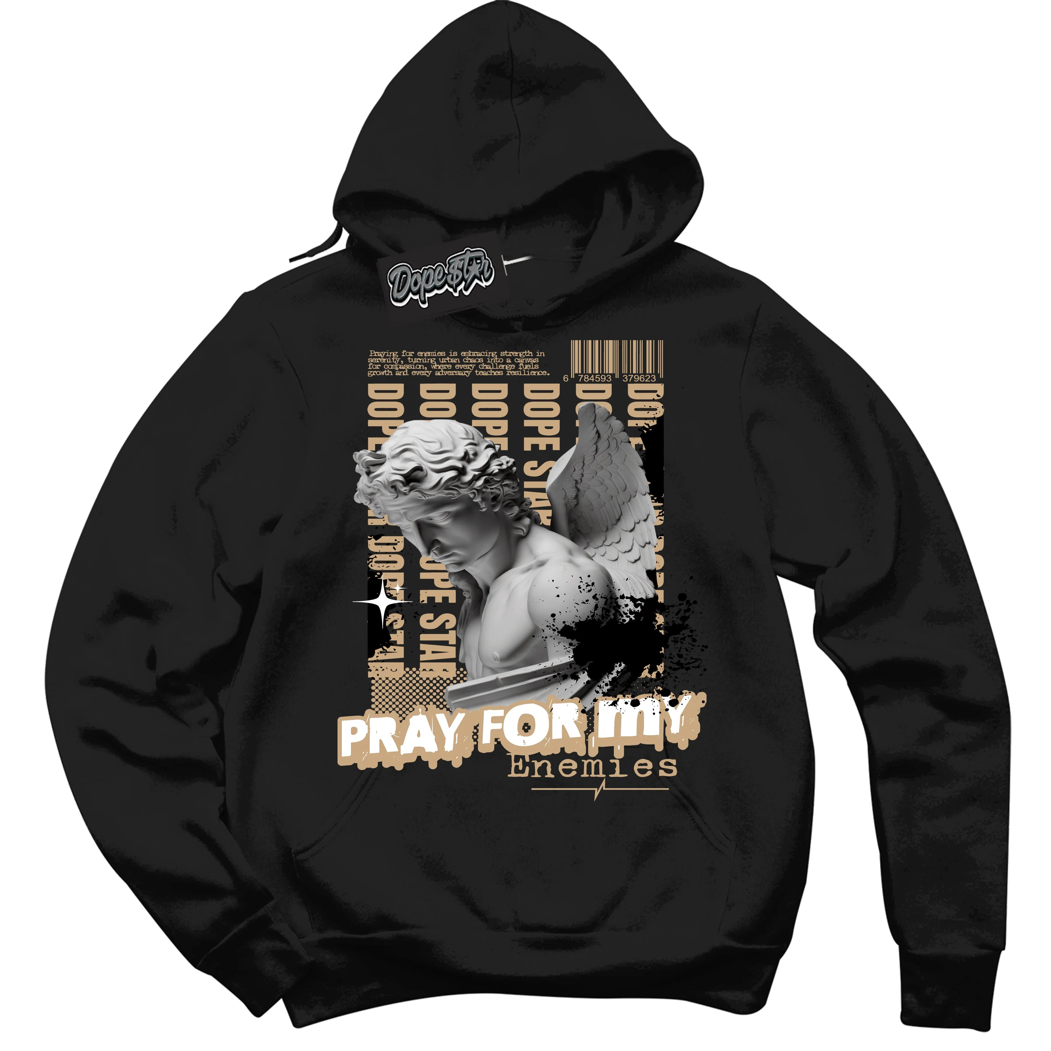 Black Anthracite Sesame Dunk Sneaker Hoodie Pray Enemies Graphic