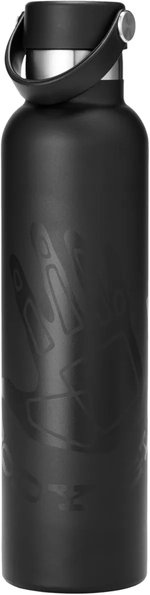 BODY GLOVE 25oz Insulated Stainless Steel Water Bottle, Double Walled Vacuum Insulated Thermal Flask for Sports, Work, School (BLACK/25oz)